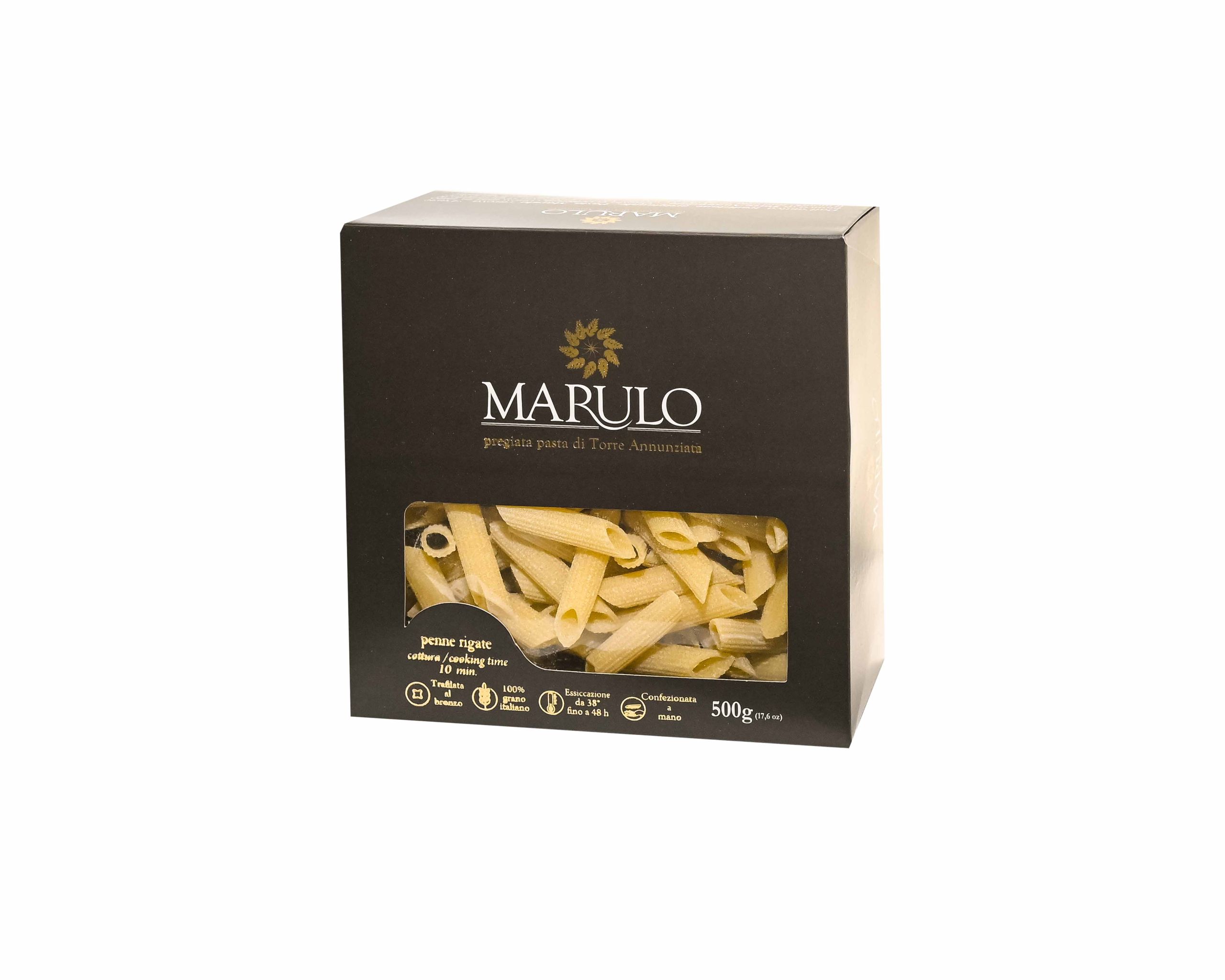 Marulo Artisanal Penne Rigate Pasta – 1.1 Lb (500g)