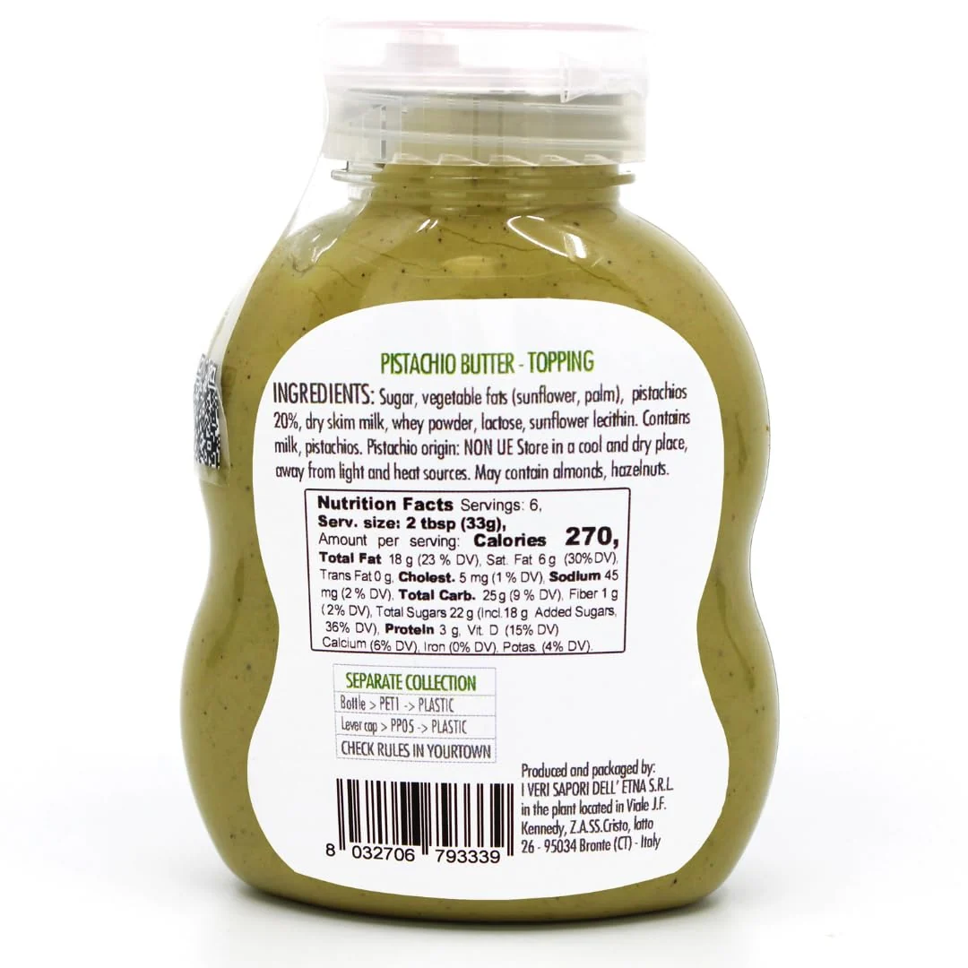 Gusto Etna 20% Pistachio Butter Topping - 7.05 oz (200g) - Image 2